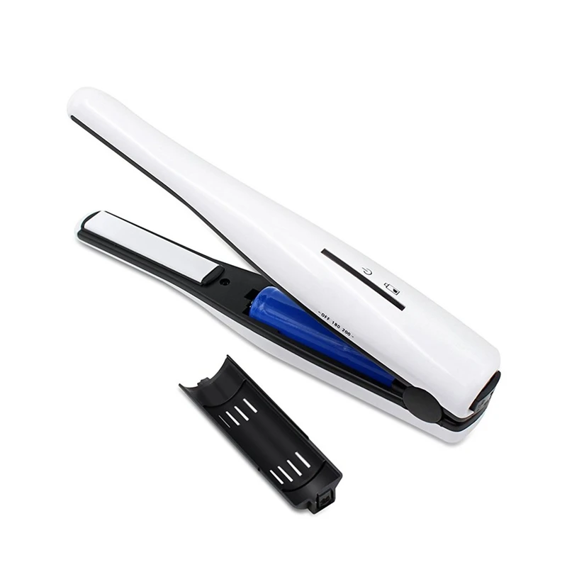 

Mini Cordless Curling Iron USB Rechargeable Hair Straightener, Wireless 2 in 1 Portable Travel Dual Voltage Ceramic Straightenin