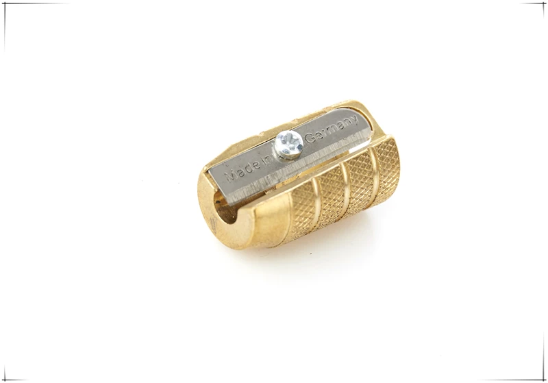 ERAL Traveler's brass Pencil sharpener. School Supplies. Blade is from Germany, very sharp, durable, very retro