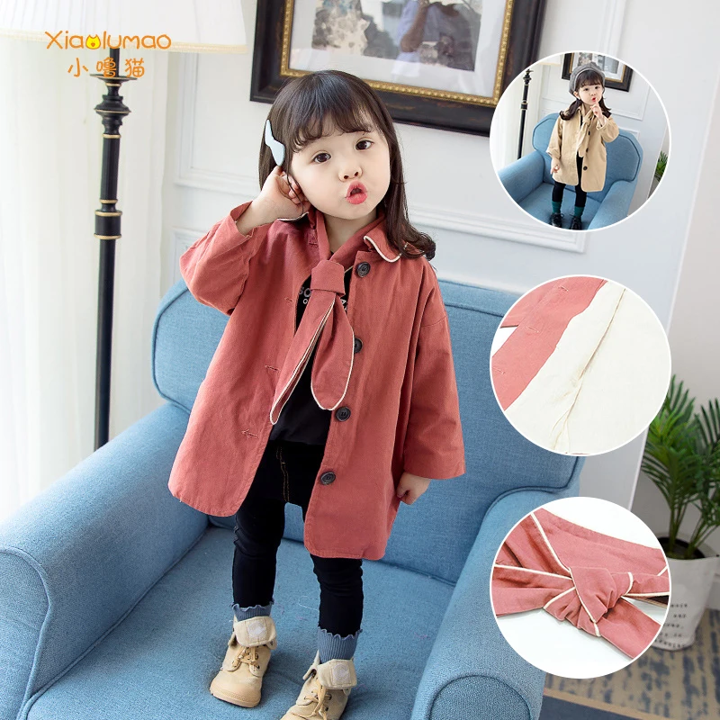 

Jacket kids girls With tie jacket baby girl spring autumn girls casual jackets kids windbreaker coat child autumn kids outerwear