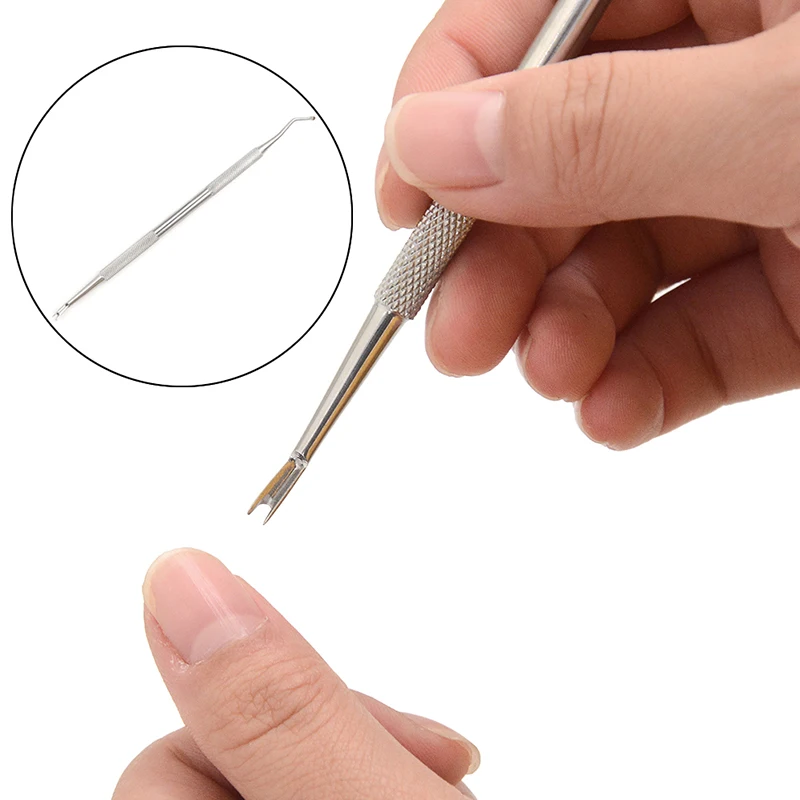 1PCS 15.5cm Foot Cleaning Care Ingrown Hook Stainless Steel Bunion Corrector Dual End Nail Toenails Lifter Pedicure Tool