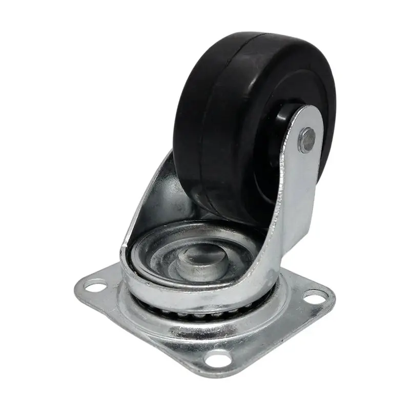 4x Heavy Duty Swivel Rubber Castor Caster Wheels 50mm Industrial Trolley Wheel Castors