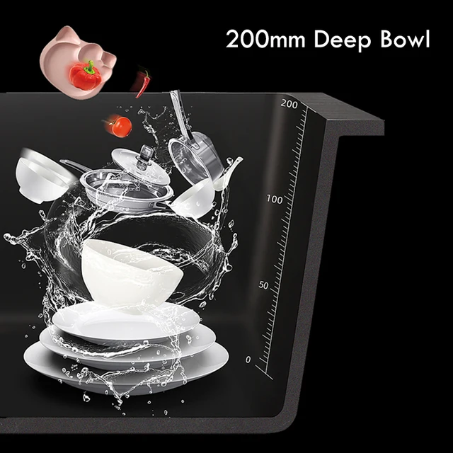 Nano Stepped อ่างล้างหน้าคู่304สแตนเลสสตีลผักอ่างล่างหน้าสูง Pressurecup เครื่องซักผ้าร้านกาแฟไวน์อ่างล้างจานอ่างล้างจาน 4