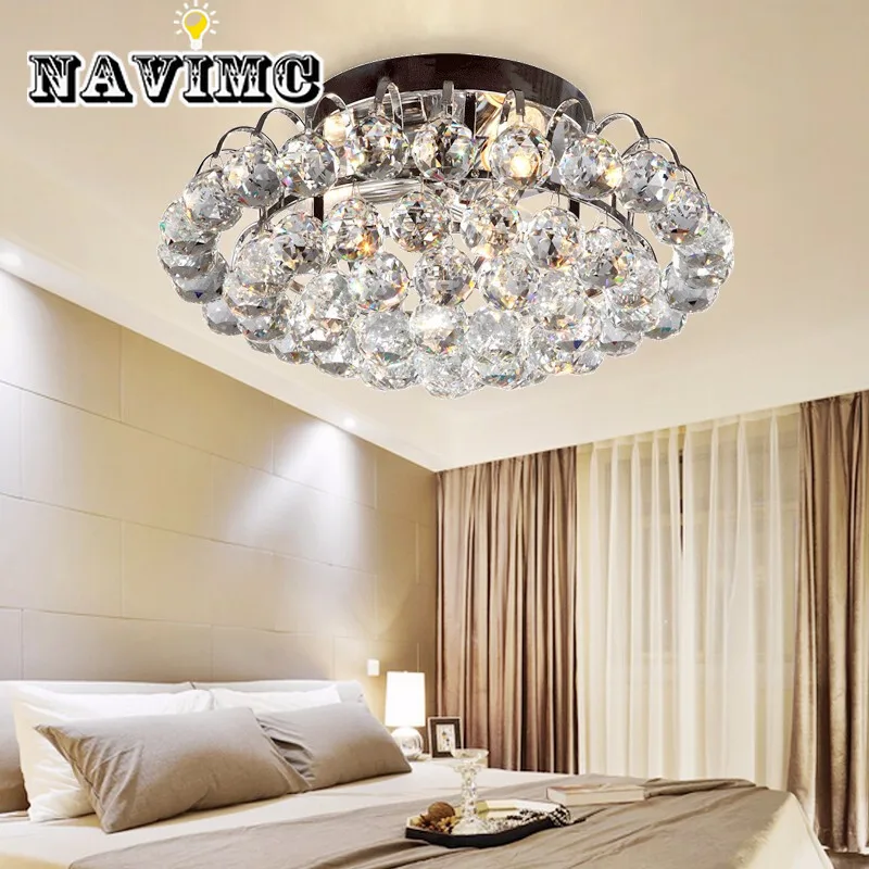 

Surface Mounted Contemporary Ceiling Lamp Crystal Living Room Foyer Home Lights Lustre Fixtures Ceiling Lights