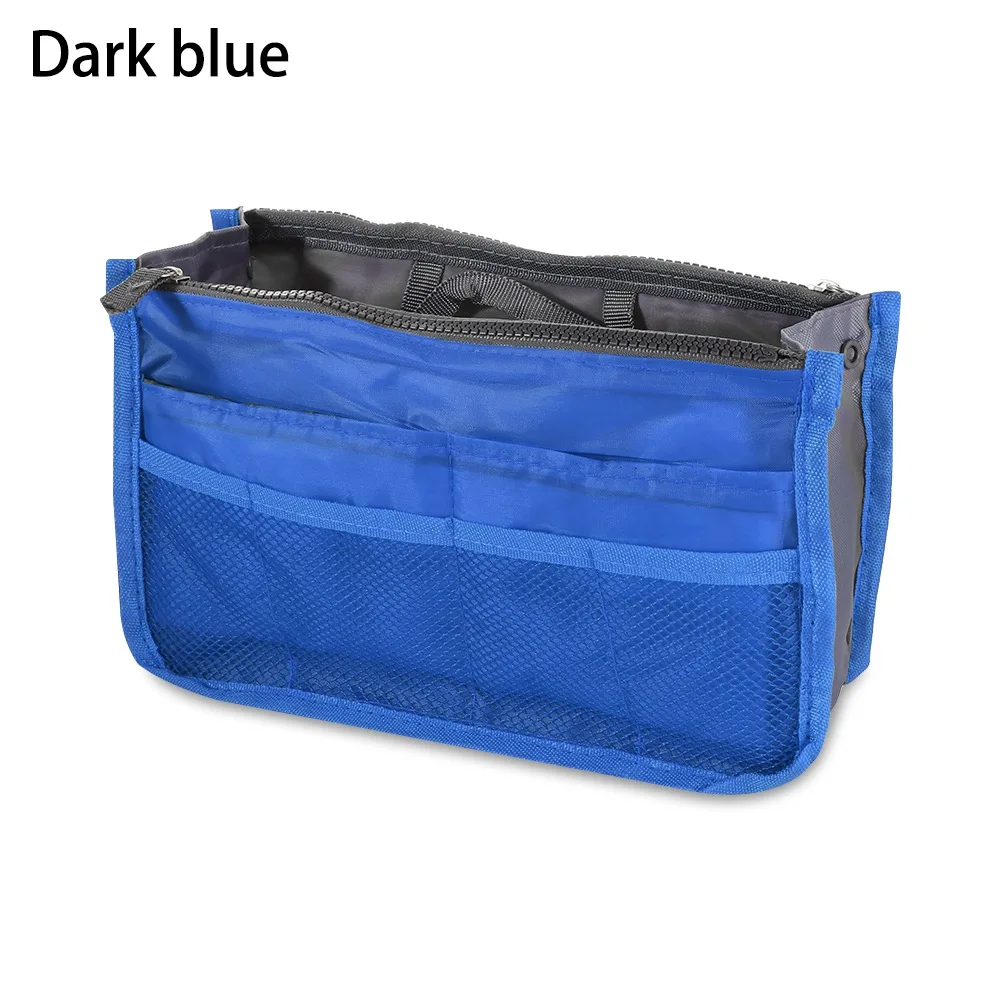 dark blue Mul-функциональная косметичка, портативный органайзер для путешествий, косметичка, туалетные принадлежности для ванной комнаты, карманная косметичка для хранения - Цвет: dark blue