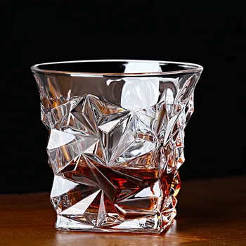 

MultiPattern Whiskey Glass Lead-free Heat Resistant Transparent Crystal Thicken Beer Wine Cocktail Vodka Cup Drinkware Bar Gifts