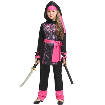 

Ninja Girl Costume Pink Material Characters Postal Brand Name Gender Components Knight Children Halloween Warrior Ninja hunter