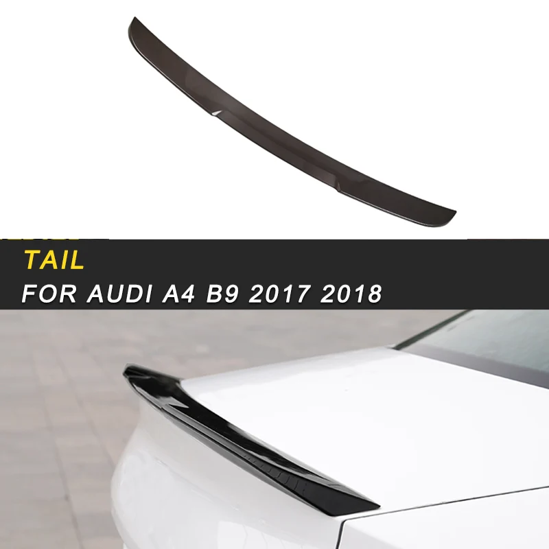 

Car Styling Rear Trunk Spoiler Lip Tail Wing Trim Cover Frame Sticker Exterior Accessories For Audi A4 S4 B9 2017 2018