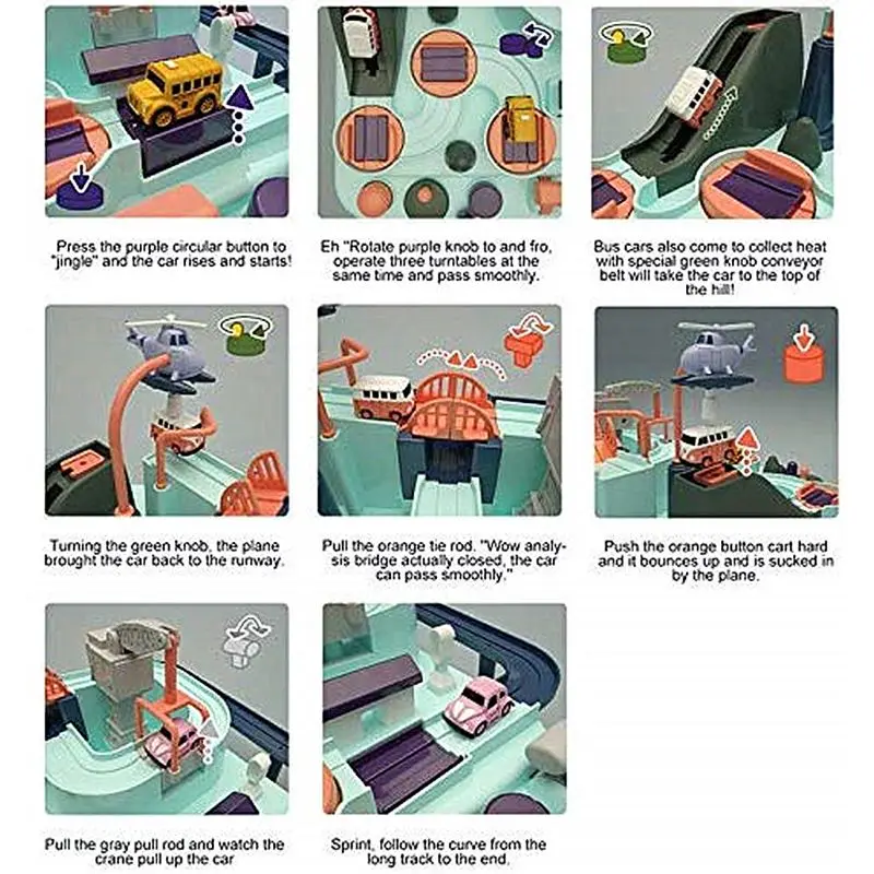 Ручной автомобиль Приключения трек игрушки для детей развивающие спасательные машины игрушки на тему приключений парковка симулятор подарок для малышей