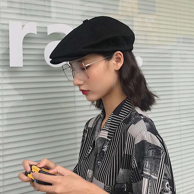 

Retro Cool Non-mainstream England Literature And Art Beret Women's Korean-style Spring And Summer Japanese-style Versatile Forwa