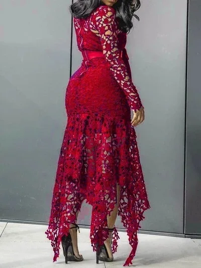 Кружевное платье, длинное винтажное платье для вечеринки, сексуальное черное платье, большие размеры, большие S-5XL, женское Сетчатое платье с дырочками, платье макси в африканском стиле для девушек
