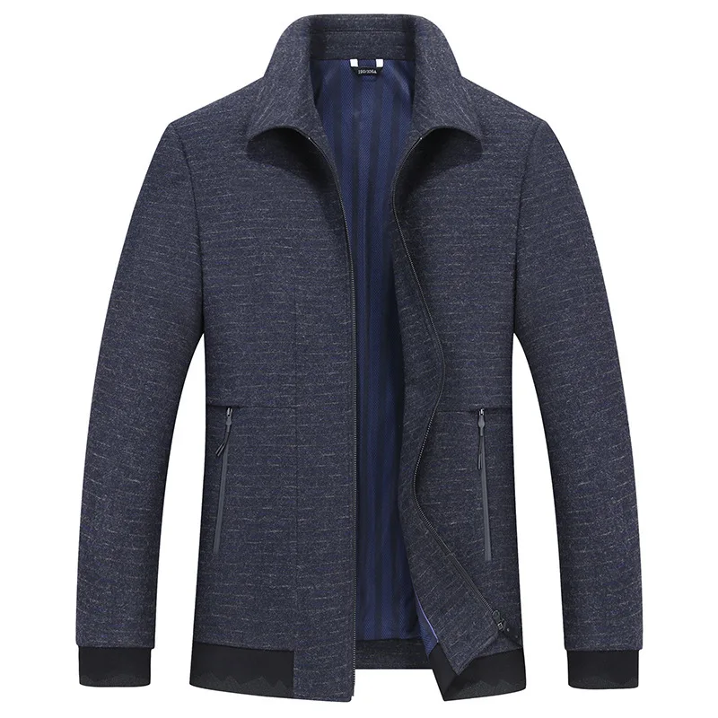 

Extra Large Code Middle-aged And Elderly Woolen Jacket Male Short Money Plus Fat Plus Large Size Dad Pack Fat Man Season Wool