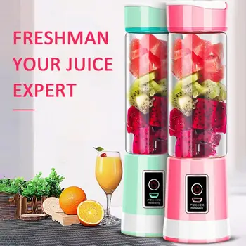 

500ml Portable Juice Blender USB Juicer Cup Fruit Mixer Six Blade Mixing Machine Smoothies Baby Food dropshipping Kitchen Tools