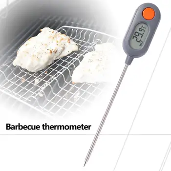 

Plastic BBQ Meat Thermometer Small LCD Digital Display Kitchen Cooking Food Hangable Electronic Temperature Gauge Probe