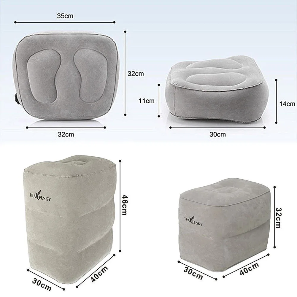 Новая горячая надувная подушка для ног для самолетов, автобусов, поездов, ног для ног, детская кровать, надувная портативная дорожная подставка для ног, подушка