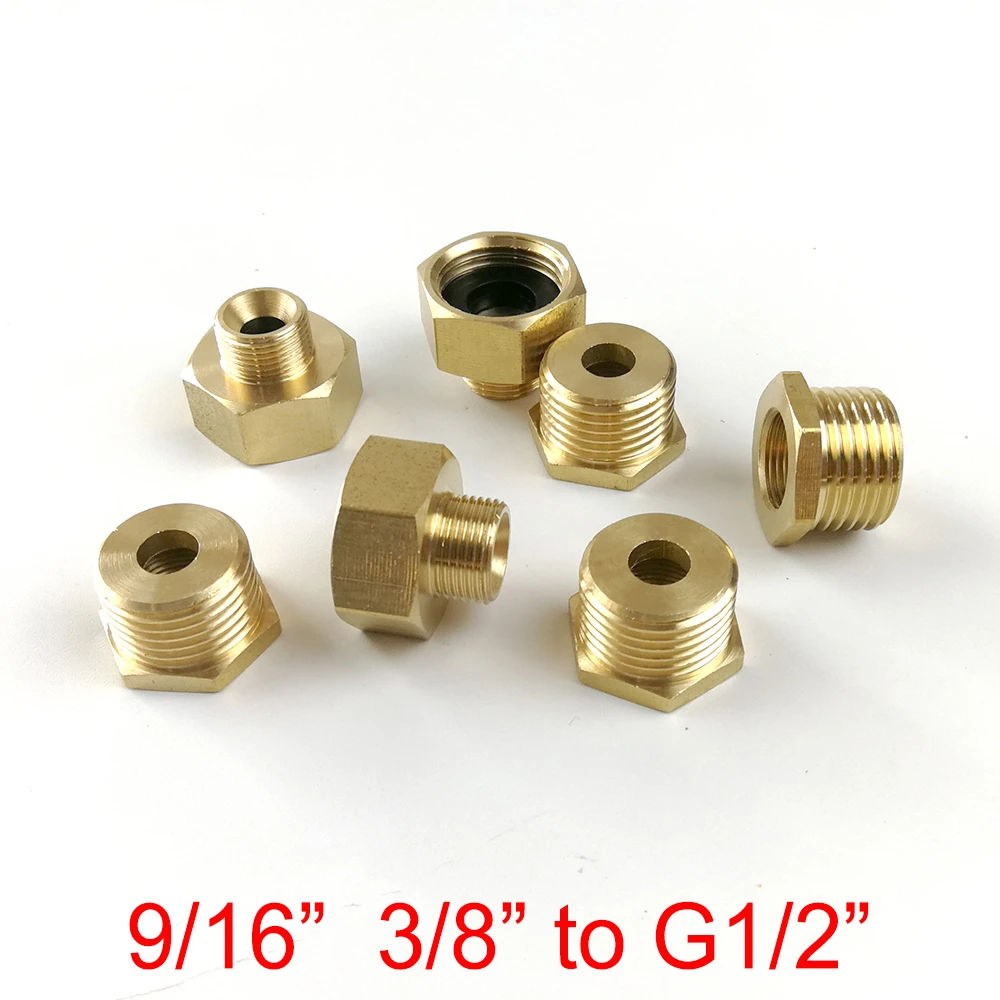 Accesorios de tubería de de cobre para fontanería, adaptador rosca desigual, G1/2 "3/8" 9/16 ", 1 ud.|pipe pipecopper - AliExpress