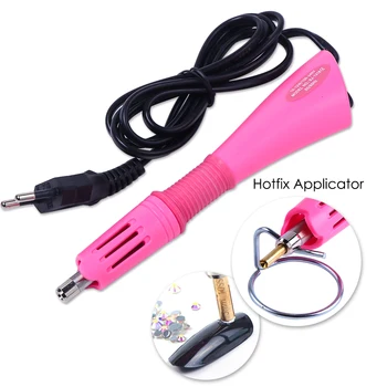 

Fast Heated Hotfix Rhinestone Applicator Iron On Strass Crystal Wand Heat-fix Gun With 7 Tips Nail Art Jewelry Drill Tool TR1614