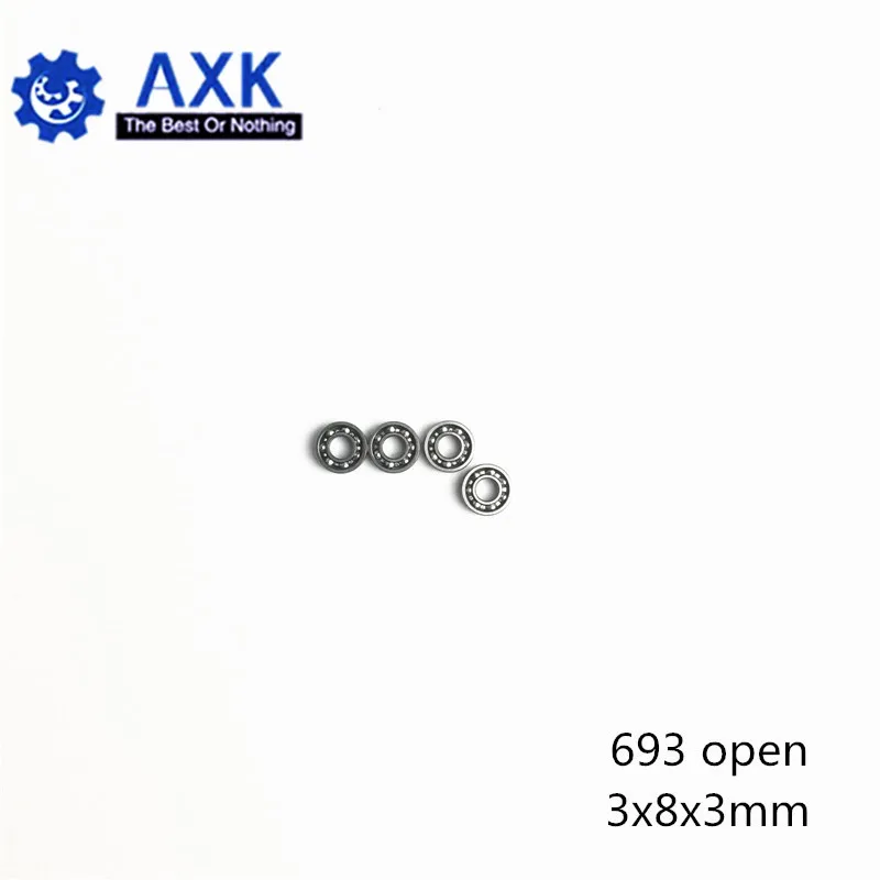 693 открытый подшипник 3*8*3 мм (10 шт.) ABEC 5 миниатюрный высокоточный инструмент