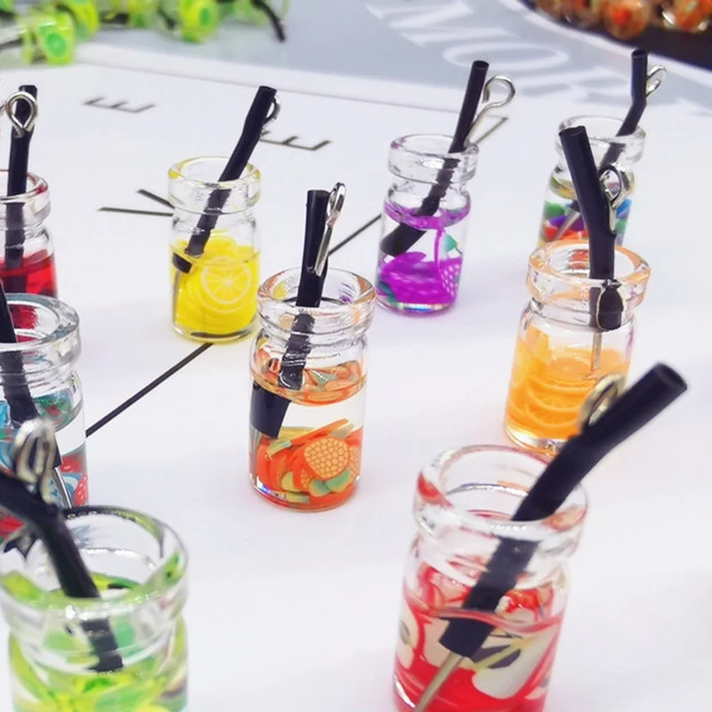 10pcs Charms Fruit Orange Apple Strawberry Lemon Juice Pendant Crafts Making Findings Handmade Jewelry DIY for Earrings Necklace | Украшения