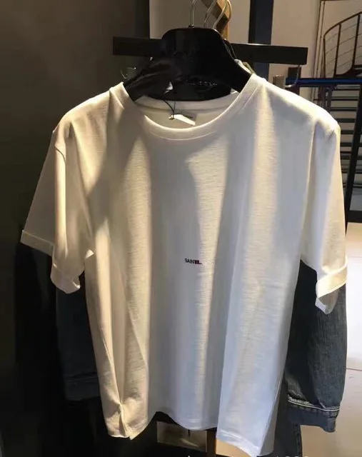 Women Summer T-shirt 100% Cotton High Quality Casual Loose Plus Size O-Neck Top Brand Female SL Letter Print Solid Lovers Tees