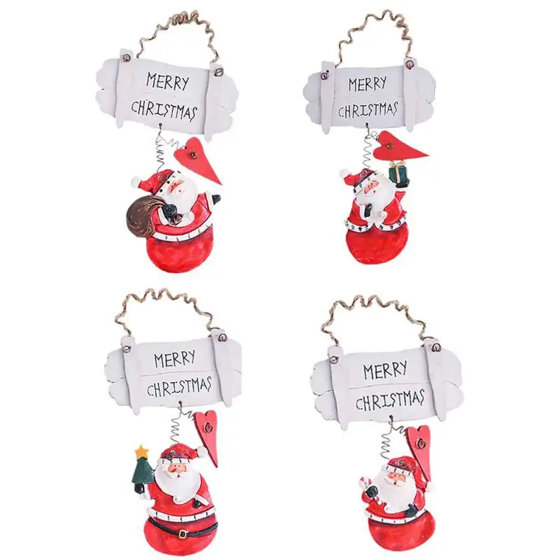 

Santa Claus Figurine Resin Xmas Tree Hanging Ornament Christmas Fireplace Decoration Christmas Decoration Pendant