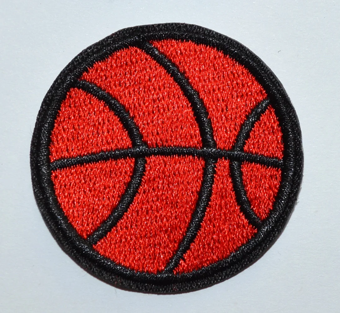

30x Basketball -Sports- Embroidered Iron On Patch Yellow Ball punk sport