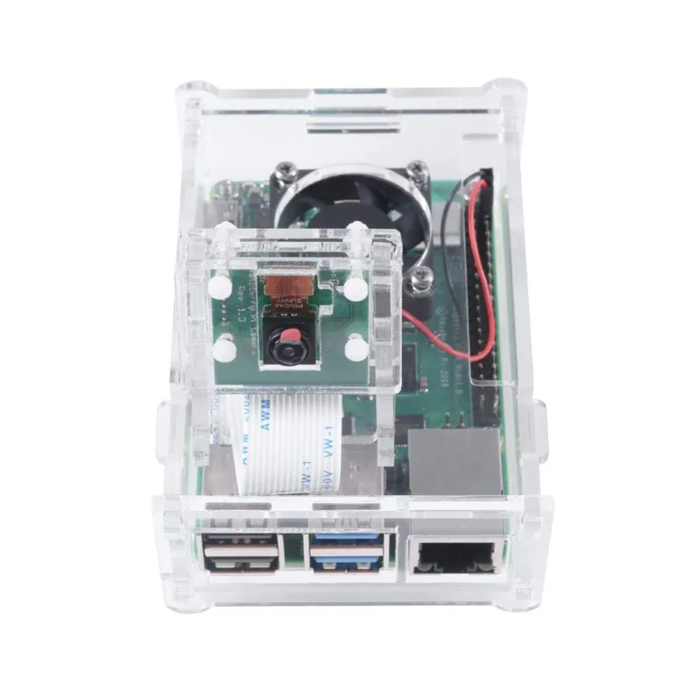 Чехол для Raspberry Pi 4 B с пассивным охлаждающим вентилятором акриловый чехол
