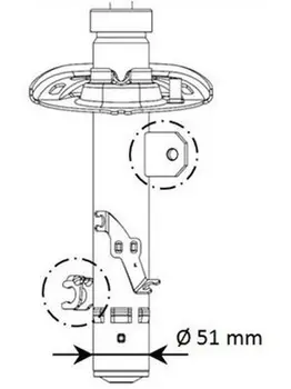 

Shock absorber front left gas D51 \ Citroen C3 II 1.1-1.6VTi