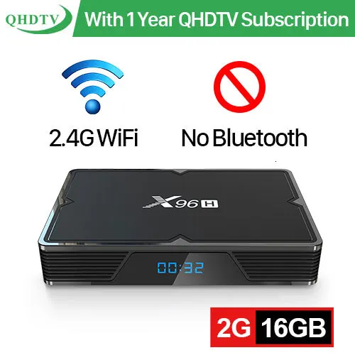 2G 16G 1Year QHDTV IPTV French Arabic box Android 9.0 TV Box QHDTV 6K with 1 Year IPTV Subscription UAE IPTV Arabic Qatar Algeria box - Цвет: 2G 16G 1Year QHDTV