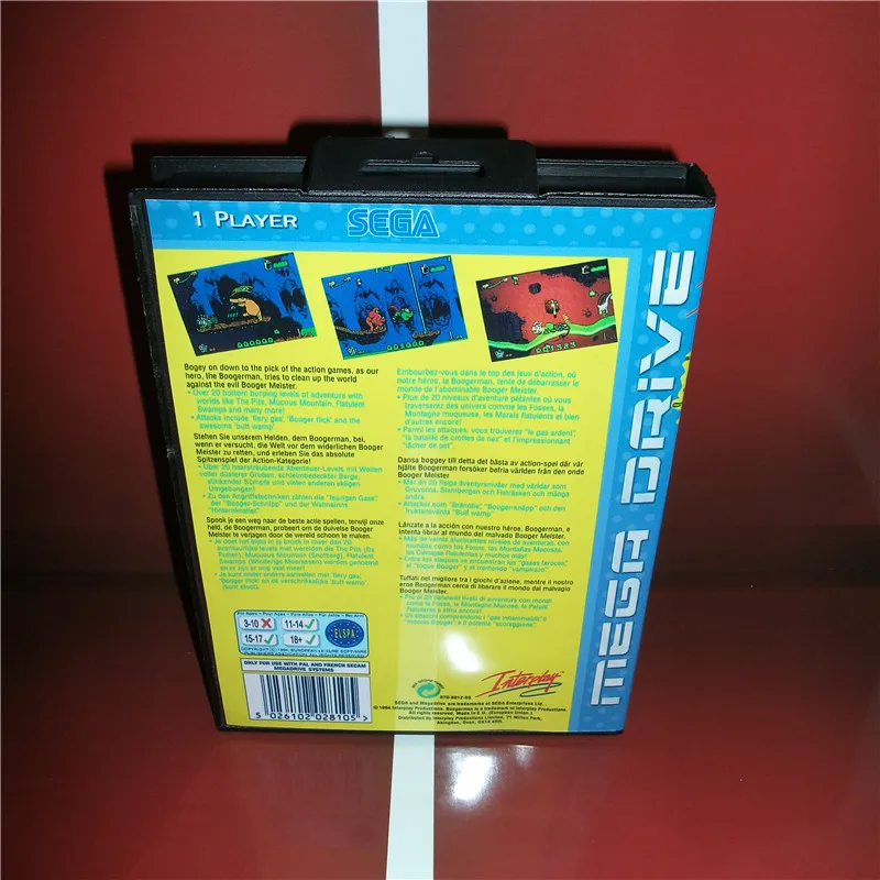 Чехол Boogerman a pick and Flick Adventure EU с коробкой и руководством для игровой консоли sega Megadrive Genesis 16 bit MD card