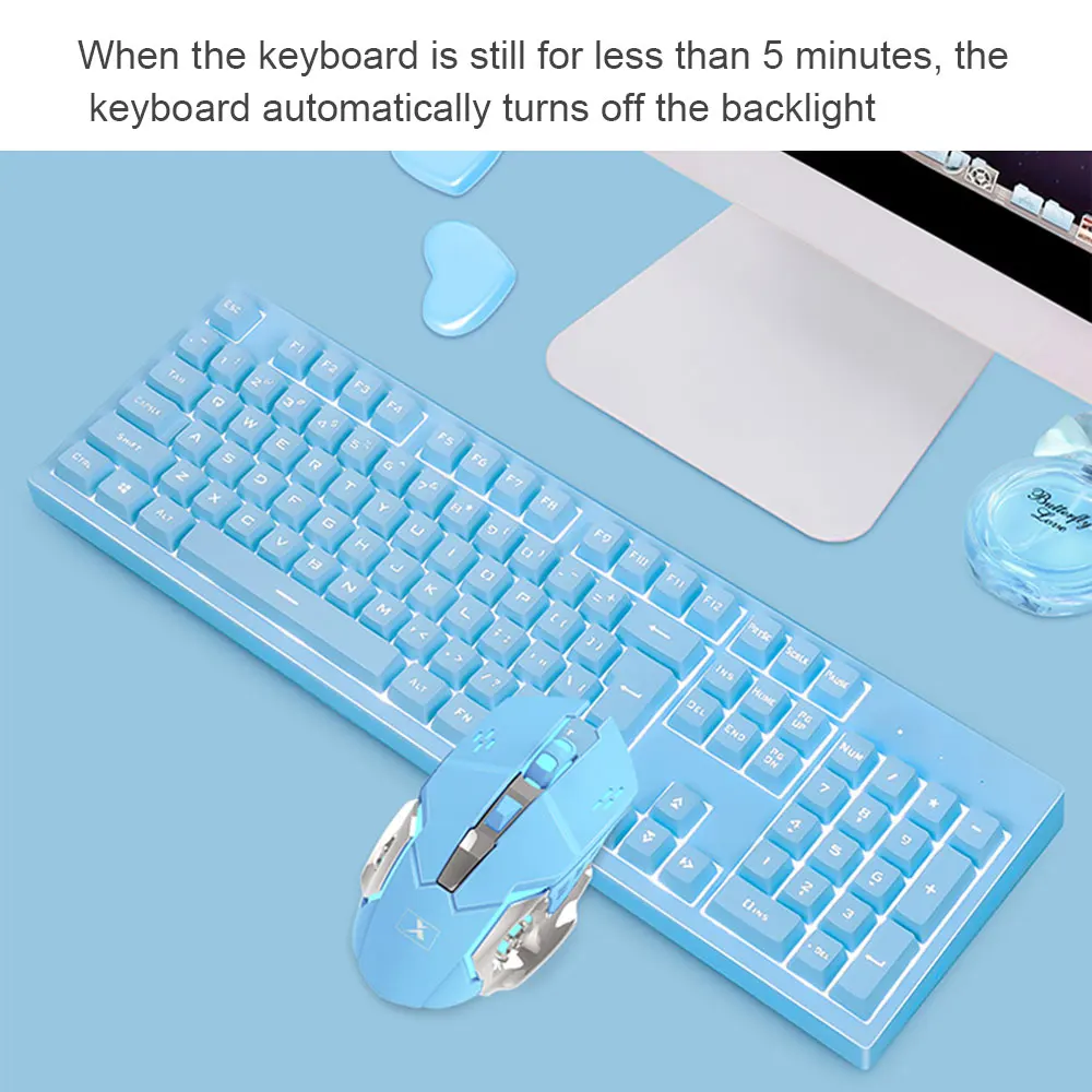 

Rechargeable Wireless Keyboard Mouse Set Mechanical Hand Feeling Multimedia Combination Esports Gaming Keyboard Gaming Mouse