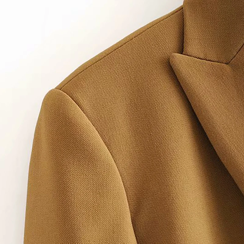 awesome  Women Elegant Long Sleeve Double Breasted Blazer Jacket Casual Solid Female Chic Lady Office Suit B