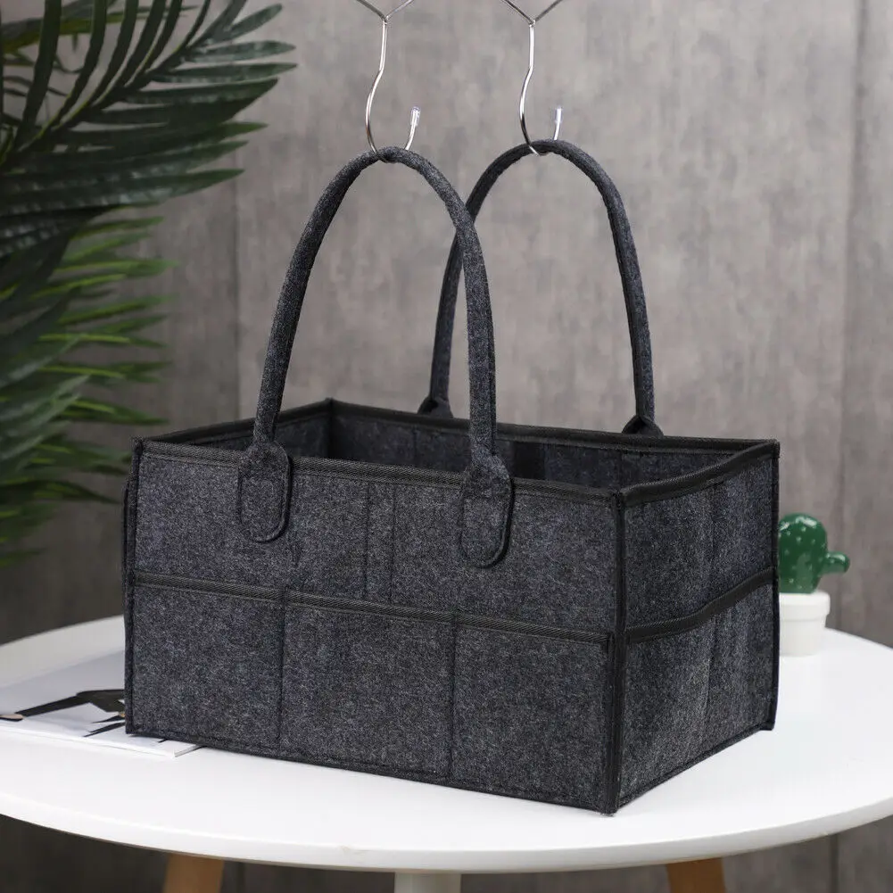 buy Multi Pocket Felt Purse Handbag Organizer Insert Storage Tote Shaper Fabric Bag high quality