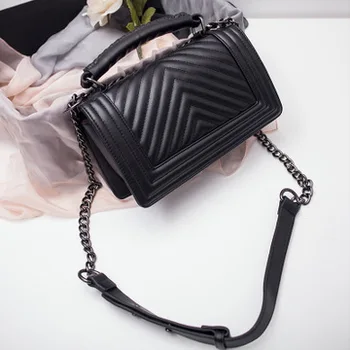 

Women handbag luxury Designer messenger bag Female Black chain shoulder bag Lady Crossbody Bag