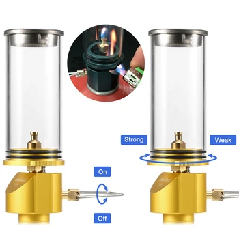 

Outdoor Gas Lantern Camping Lamp Light Gift Lindal Valve Adapter Gas Lamp Tourist Camping Gas Lantern for Open-air Picnic