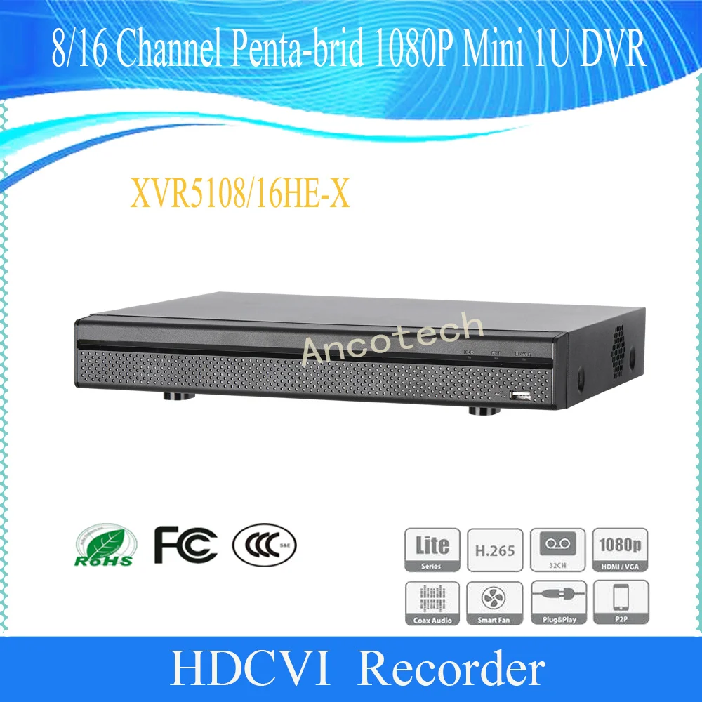Professional Dahua 4CH Pentabrid 1080P Lite Mini 1U DVR