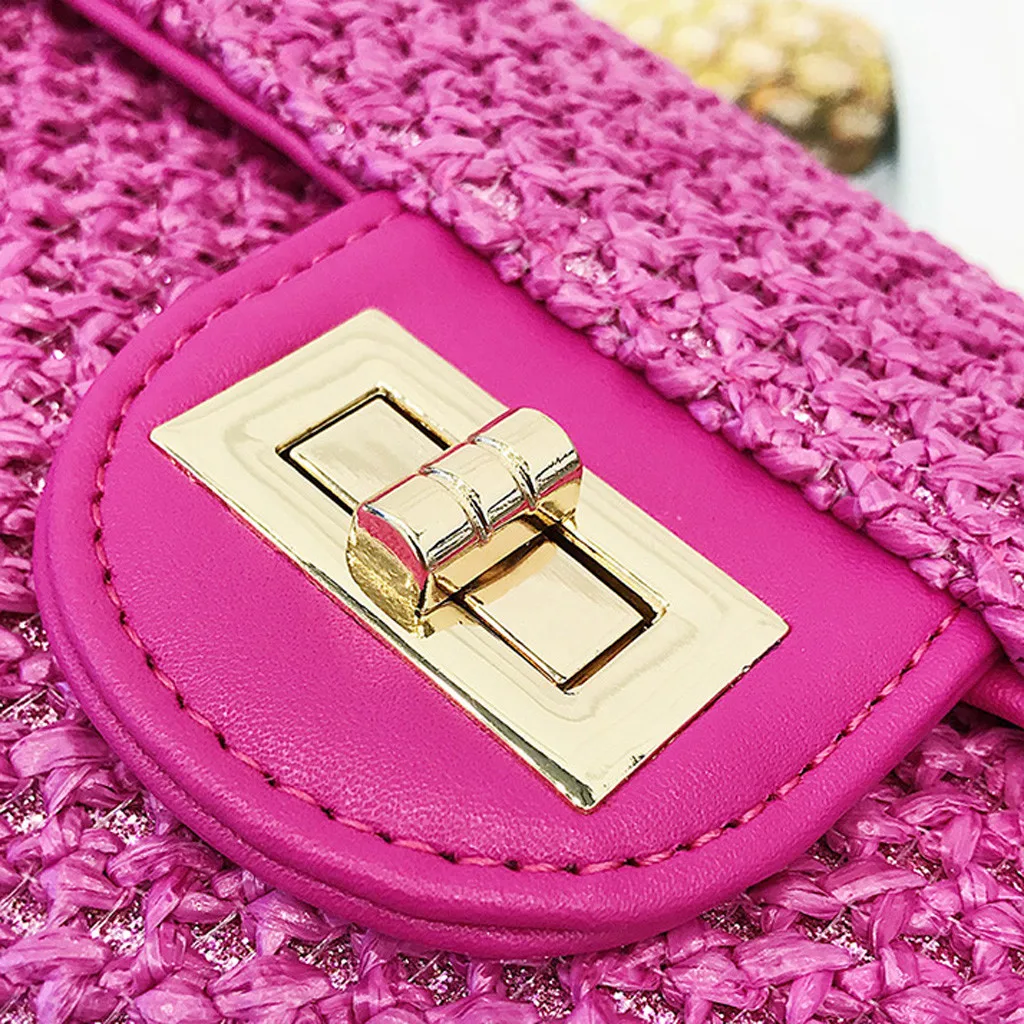 Женская модная сумка на плечо однотонная сумка тканая пляжная сумка Sac Bandouli Re Femme# T3G