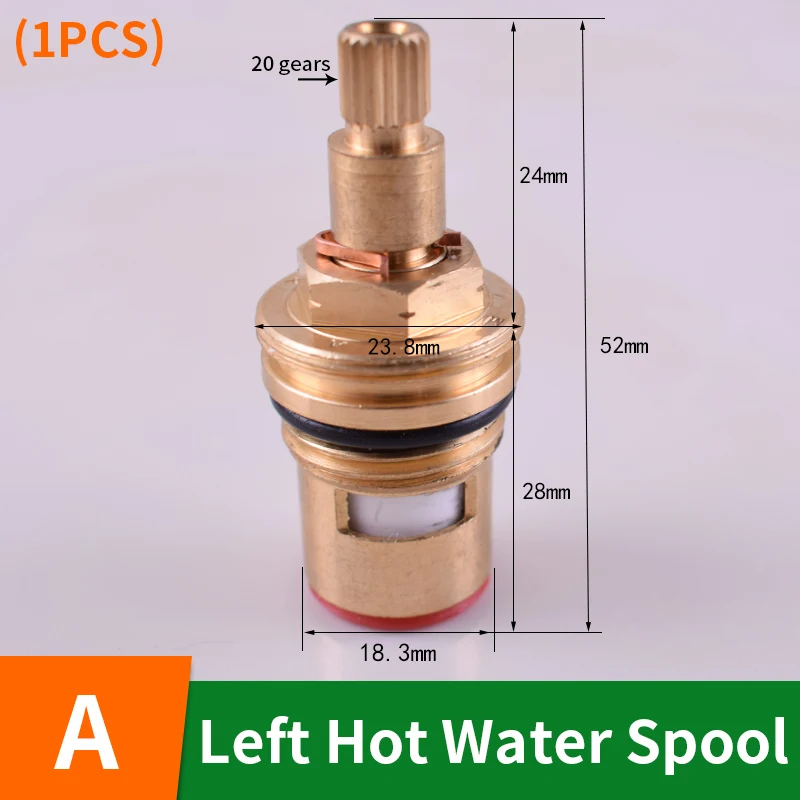 A-Left Hot Water Quick Opening Shower Faucet Cartridge Brass Hot and cold Water Tap Mixer Inner Faucet Valve Kitchen Bathroom Tap Accessories - Цвет: A-Left Hot Water