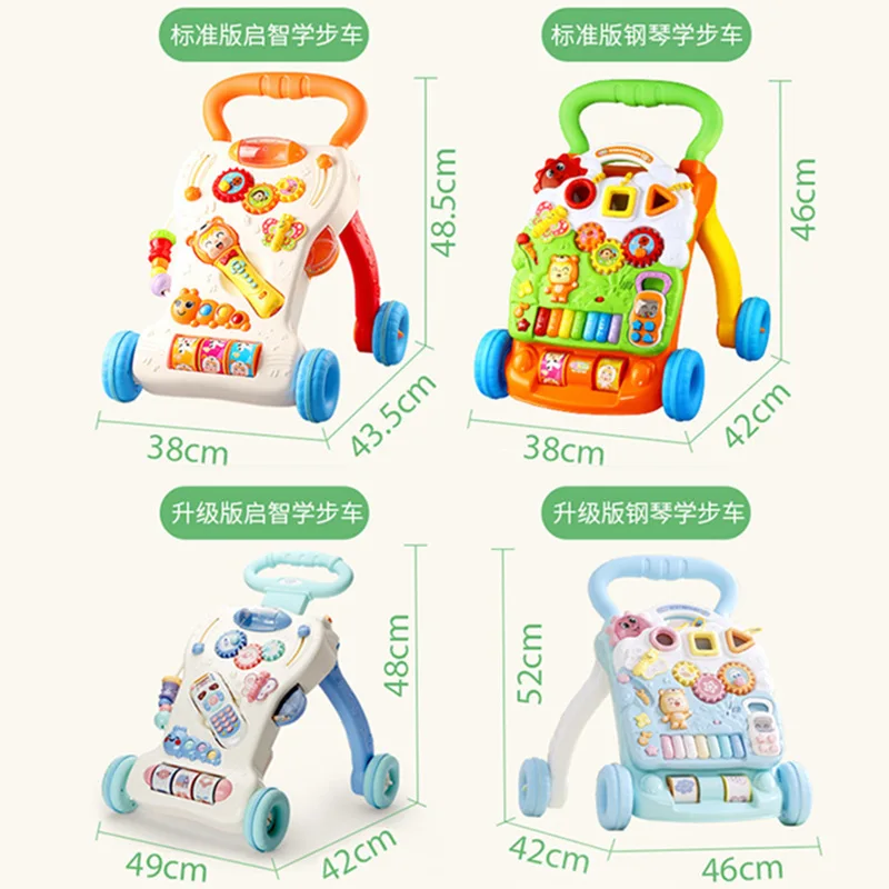 

Youleen Baby Walker Hand Push Infants Children Learn to Walk Baby Walker 6-18 Month Learner Trolley Toy