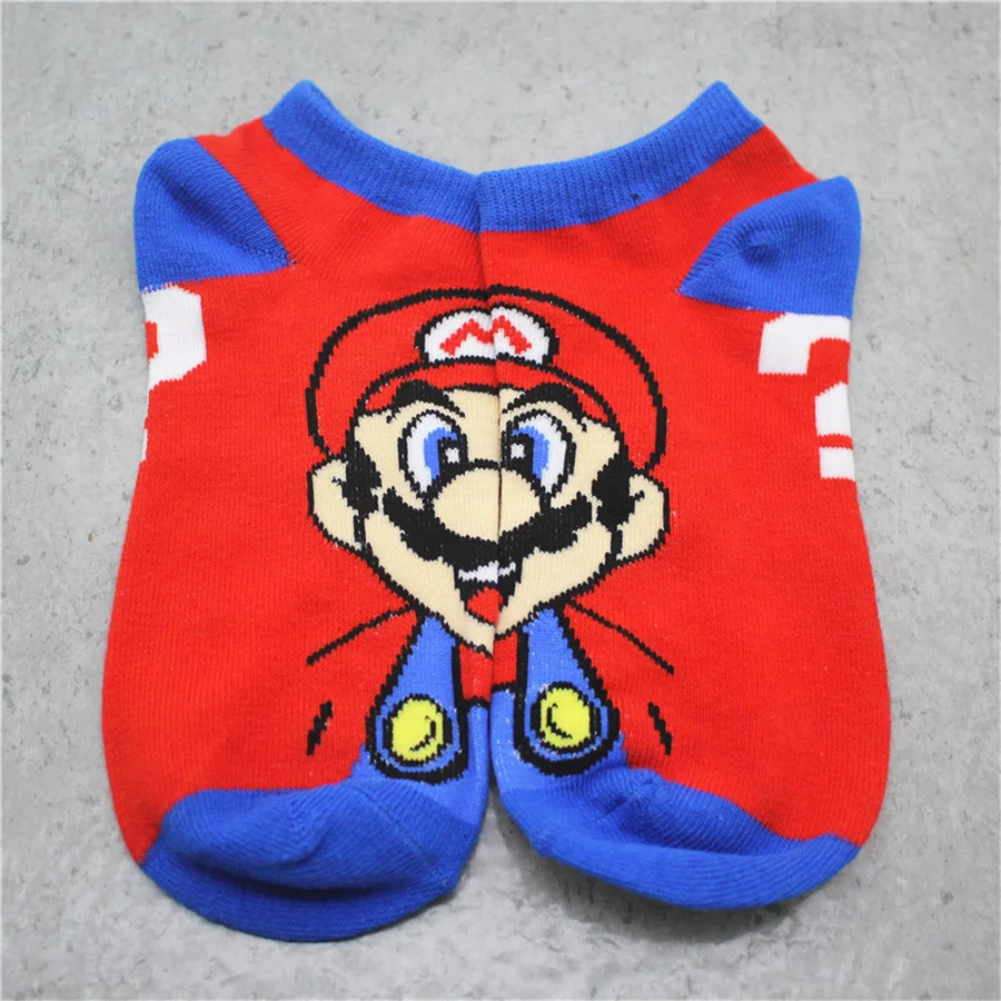 Спортивные носки до щиколотки с героями игры «Super Mario Bros»; короткие носки для косплея; повседневные тонкие носки для мальчиков и девочек; сезон весна-осень; подарок