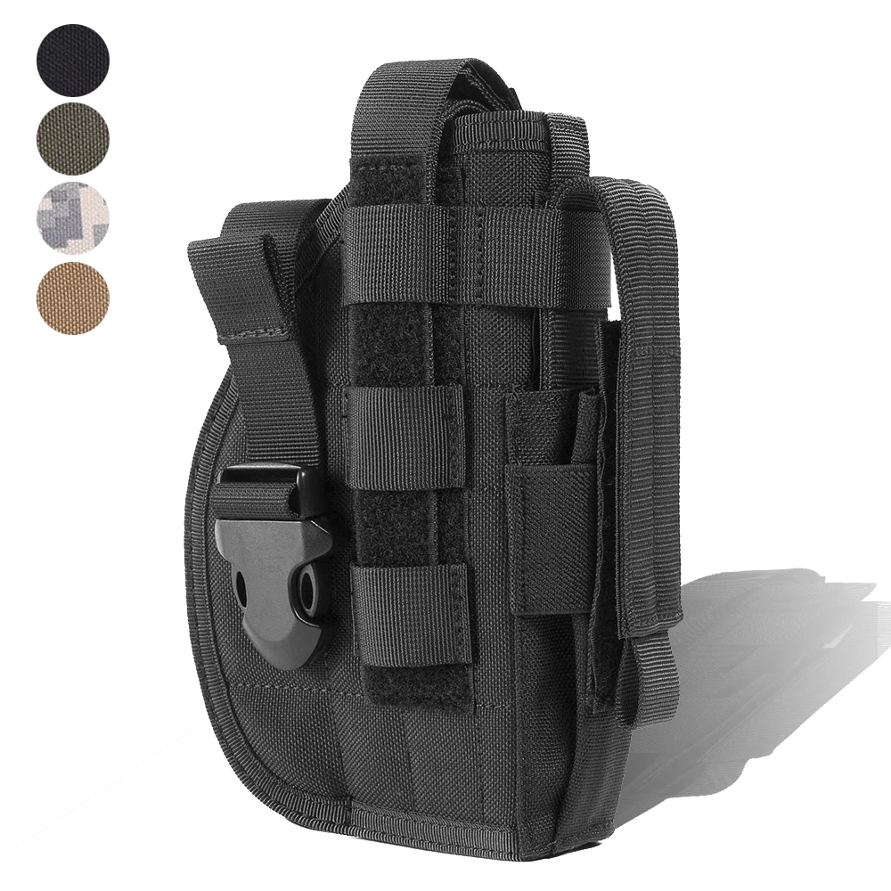 Tactical Molle Holster Universal Pistol Airsoft Holster Concealed Combat Gun Bag 