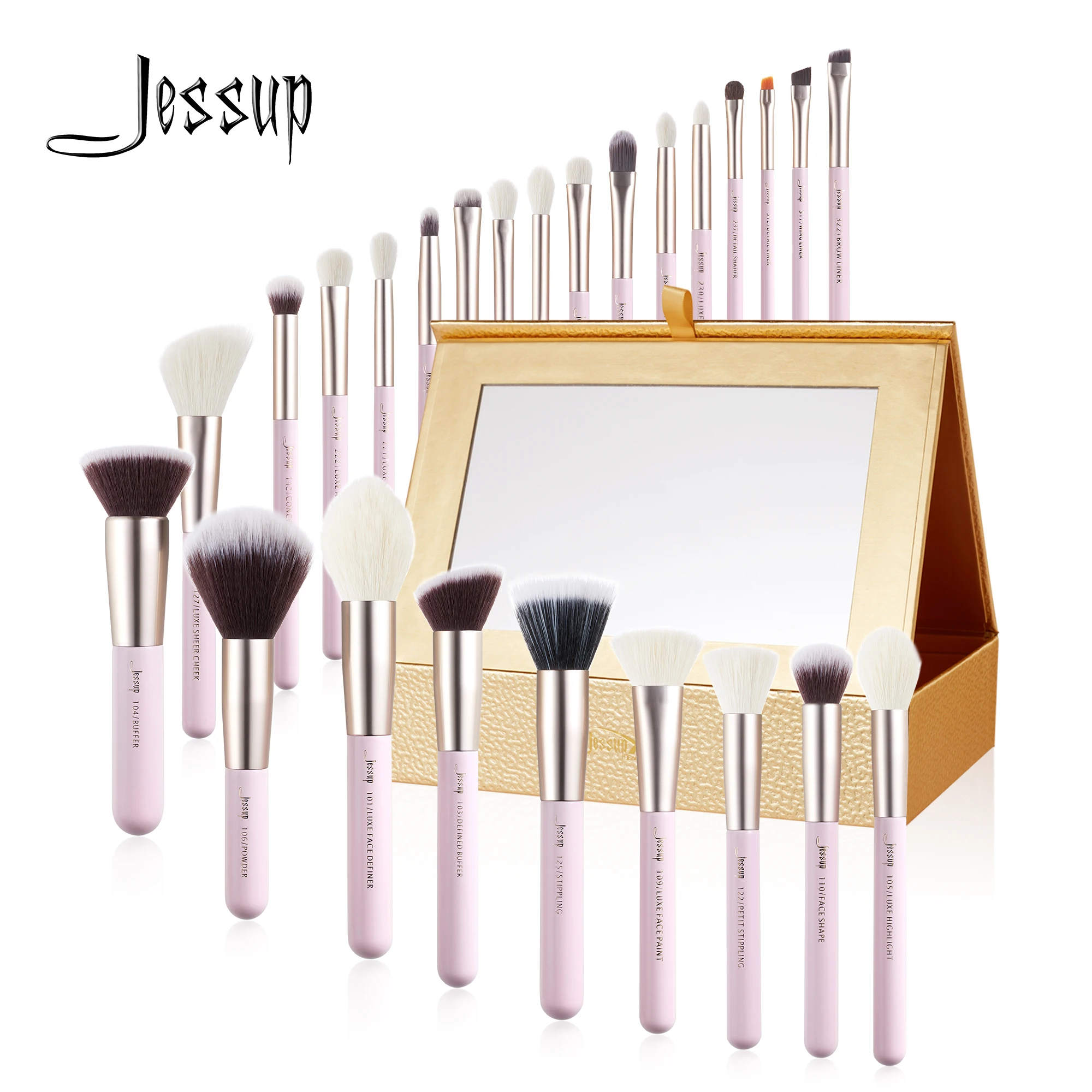 

Jessup Brushes Set Professional Makeup Brush Foundation Eyeshadow Powder Contour Blending Lip Liner 15-25pcs Cosmetics Box T295