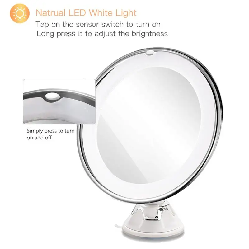 RUIMIO светодиодный Профессиональный светильник ed зеркала для макияжа с светодиодный светильник зеркала для сенсорного экрана для косметического макияжа Кисти для ресниц
