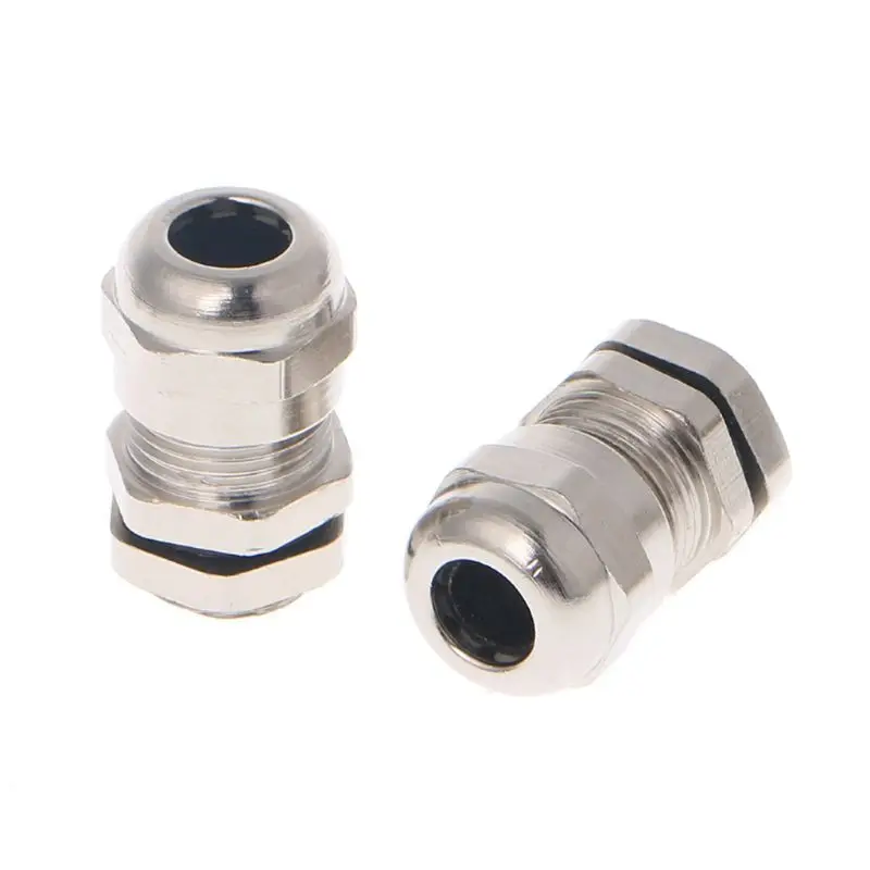 Cable Connectors Stainless Steel Cable Gland Wire Protectors Gland Joints Waterproof Adjustable PG7 3.0-6.5mm 3Pcs