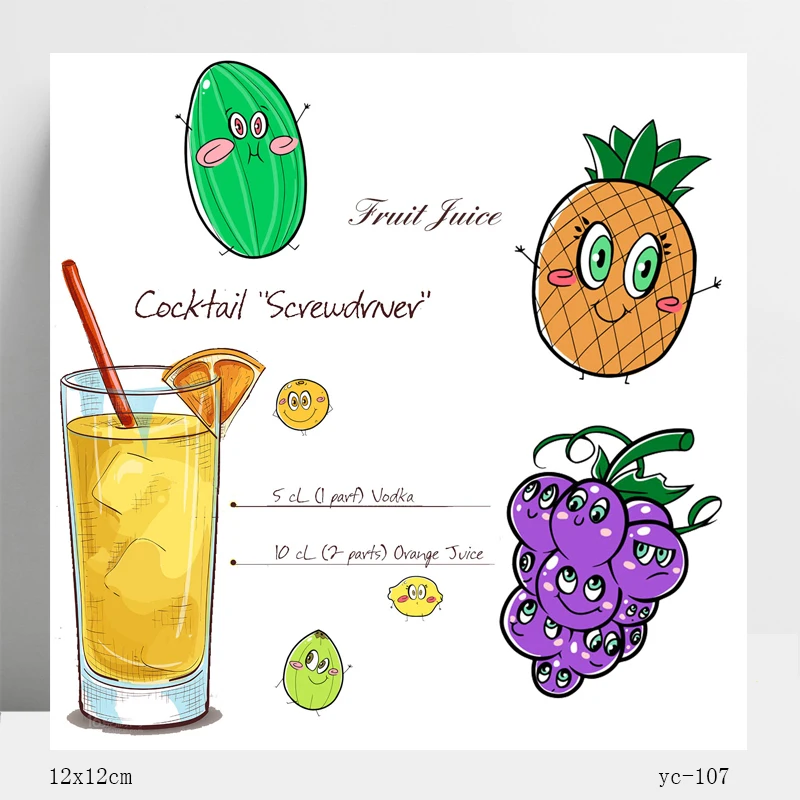

ZhuoAng Lovely fruit party Transparent seal / sealed DIY scrapbook / album decoration card / seamless seal