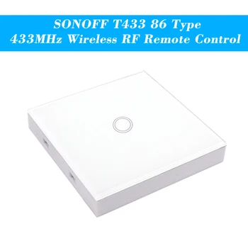 

SONOFF T433 86 Type Luxury Wall Touch Panel Sticky 433MHz Wireless RF Remote Control Transmitter Automation Modules 1/2/3/4 Gang