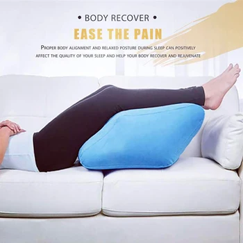 

Inflatable Leg Pillow Bed Wedge Pillow Foot Pad Sleeping Footrest Cushion for Travel Office Home