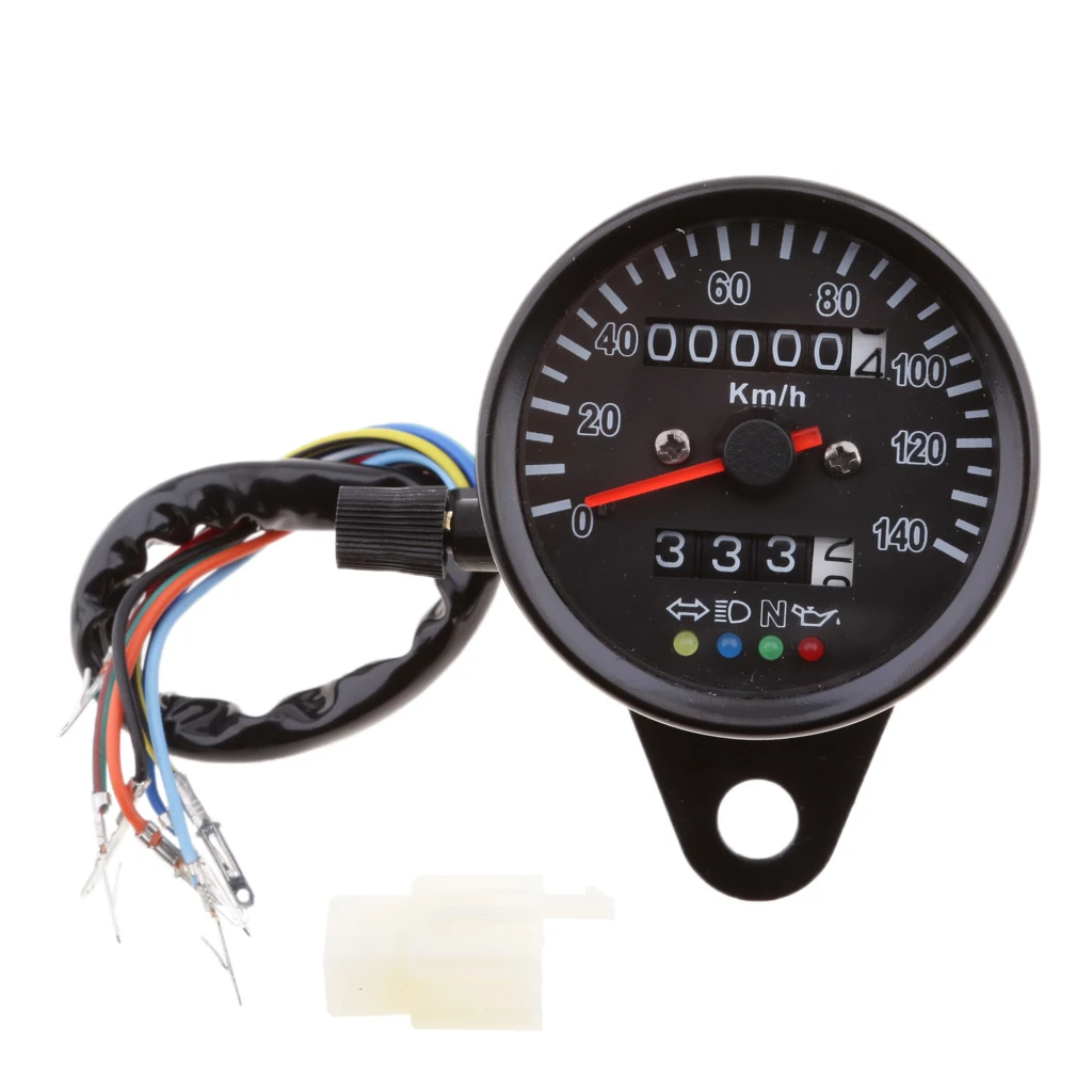 1 Piece Motorbike Tachometer 0-140 KMH Spare Parts Speedometer Universal Speedometer
