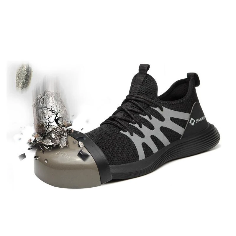 Рабочая защитная обувь для мужчин; обувь со стальным носком; Легкие дышащие кроссовки с открытым носком; Рабочая обувь для пеших прогулок; обувь для тенниса
