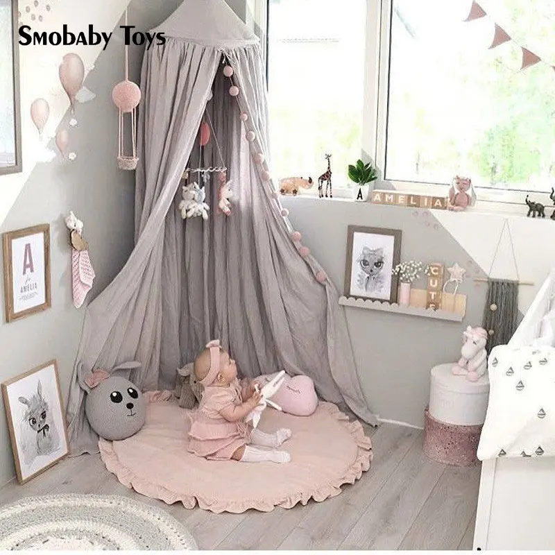 Lace cotton rug for children,soft carpet for baby games toys,round floor rug,thick rugs,children room decoration,diameter 100CM