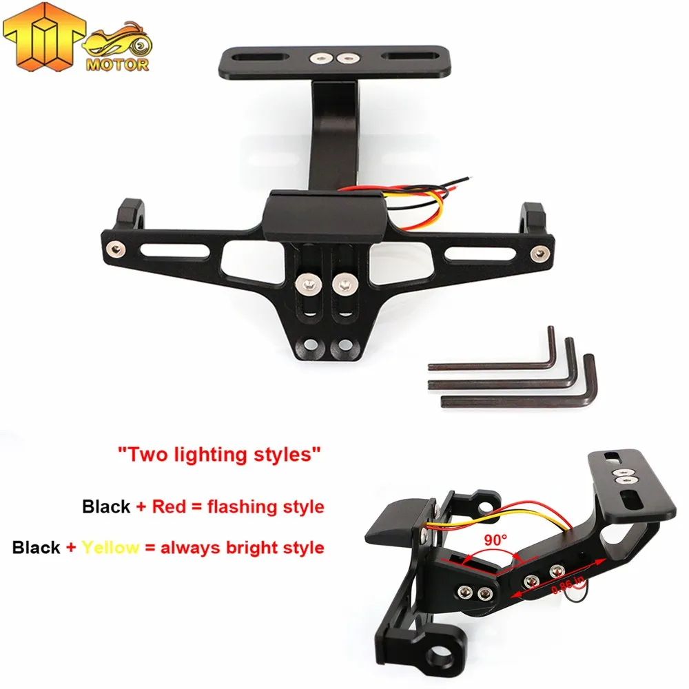 Black Motorcycle License Number Plate Bracket Holder Mount Bracket for MSX Honda